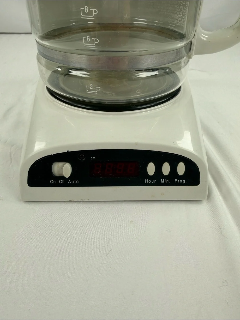 Hamilton Beach White 13 Cup Coffee Maker with Glass Carafe and Digital Controls
